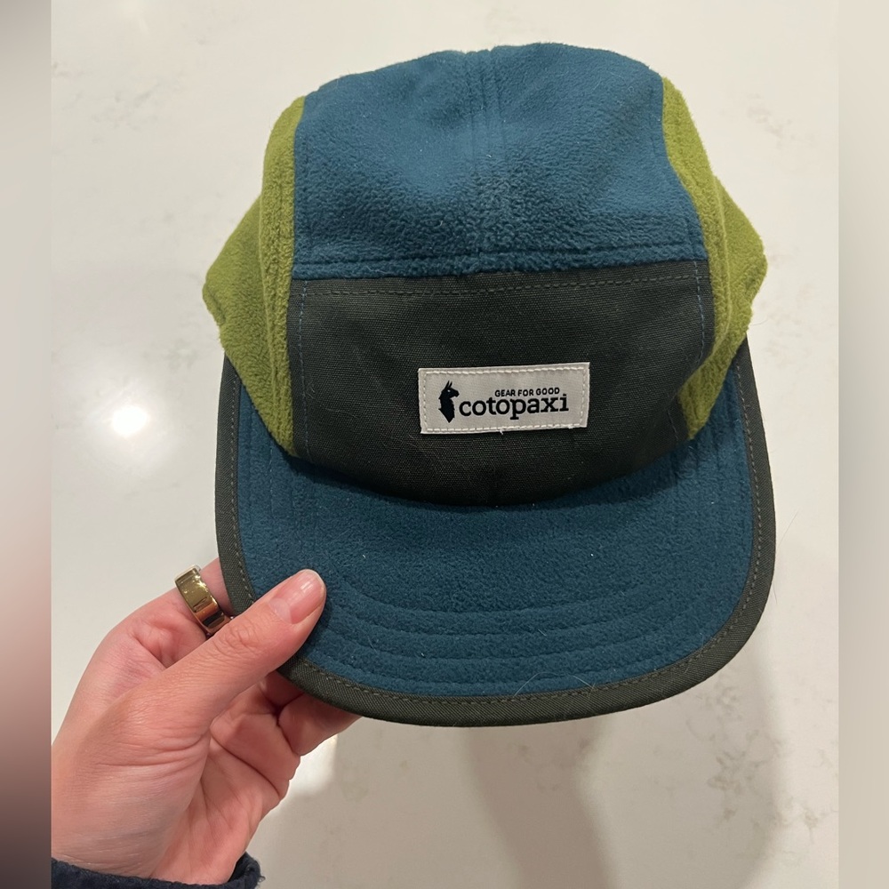 Cotopaxi 5 Panel Fleece Green/Blue Hat